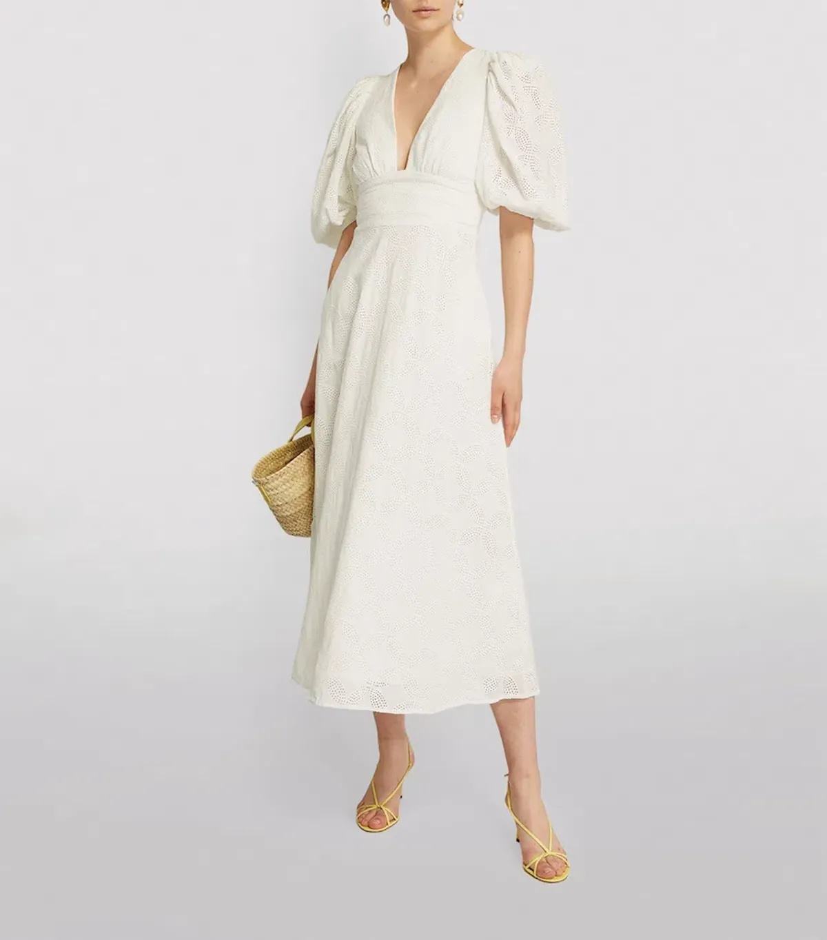 Acler Hamilton Midi Dress in Ivory Size 8 - Image 1