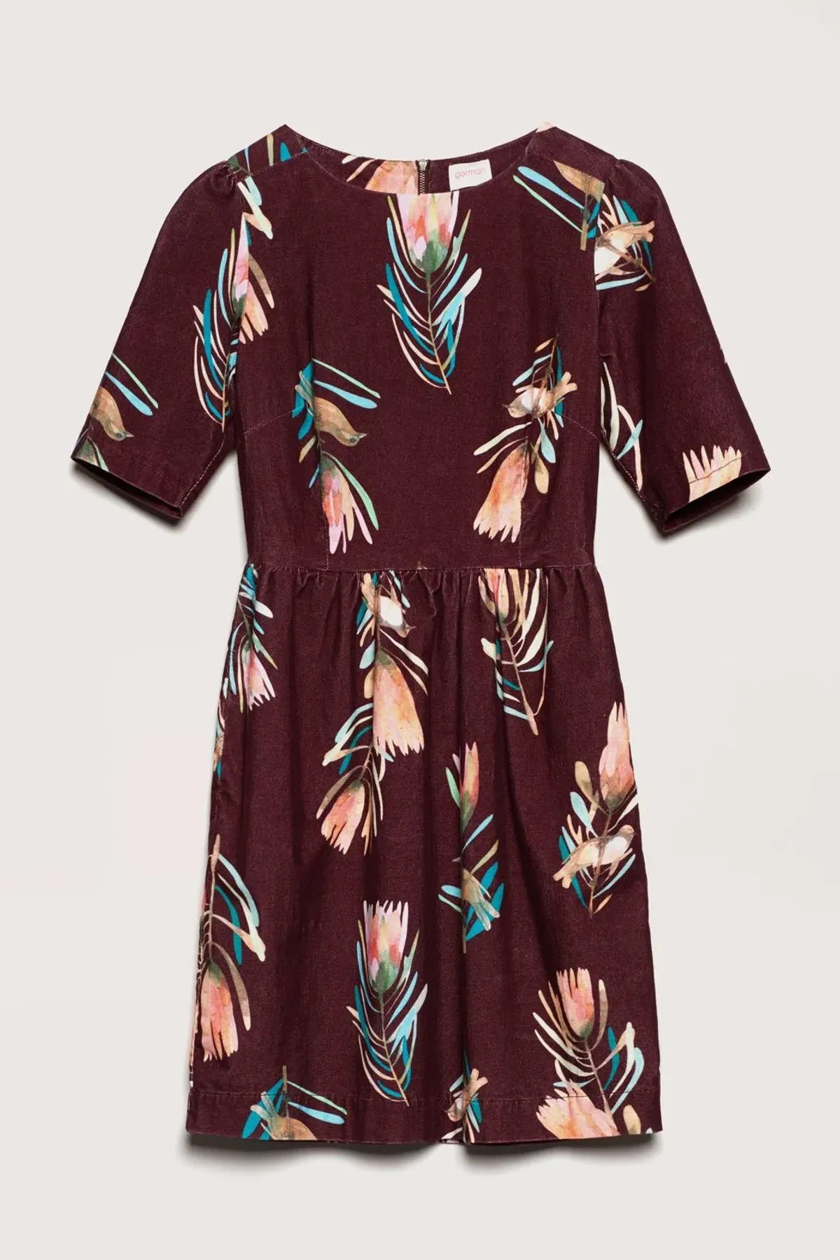 Gorman X Dana Kinter Sugarbush Cord Mini Dress Floral Size 10 - Image 4