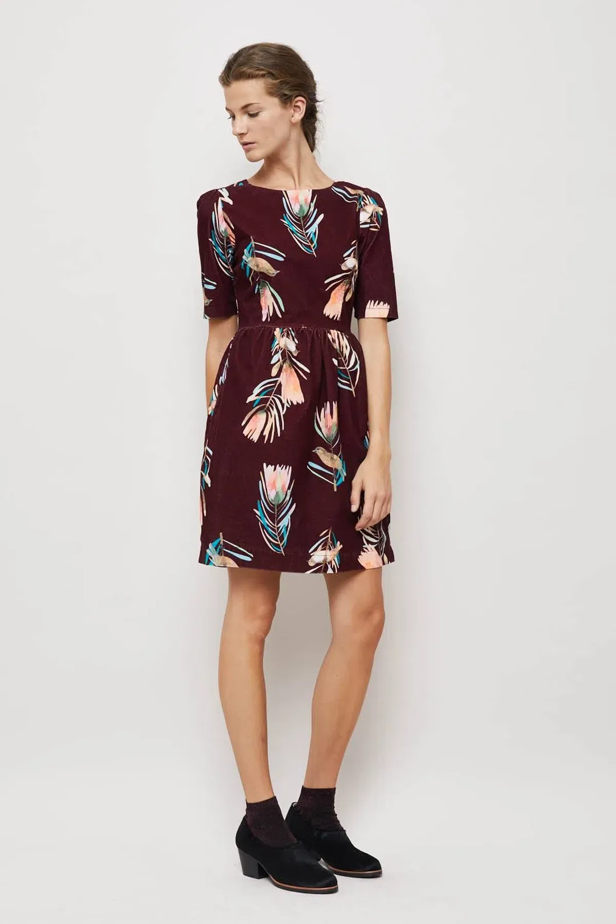 Gorman X Dana Kinter Sugarbush Cord Mini Dress Floral Size 10 - Image 2