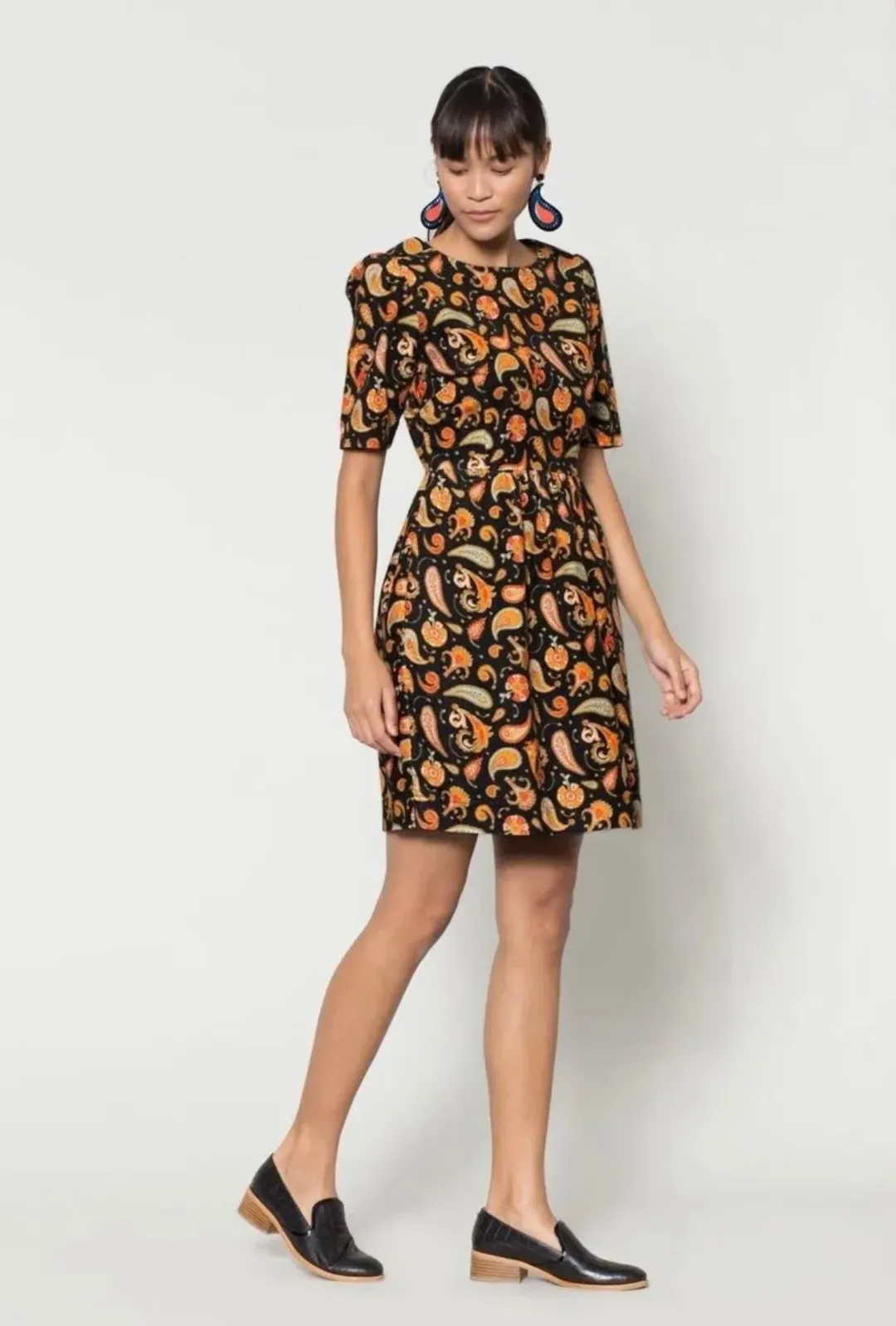 Gorman Paisley Cord Mini Dress Print Size 10 for rent on The Volte - main image