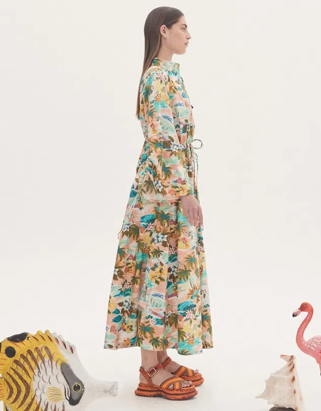 Alemais Mermaid Point Midi Dress Multi-colored Size AU 10 for rent on The Volte - main image