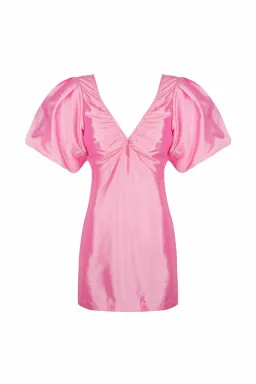 Hansen and Gretel Melinda Mini Dress Fuchsia Size 6 for rent on The Volte - image 4