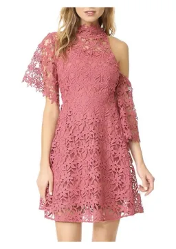 Keepsake Stay Close Mini Dress in Paprika Pink Size M / Au 10 for rent on The Volte - image 1