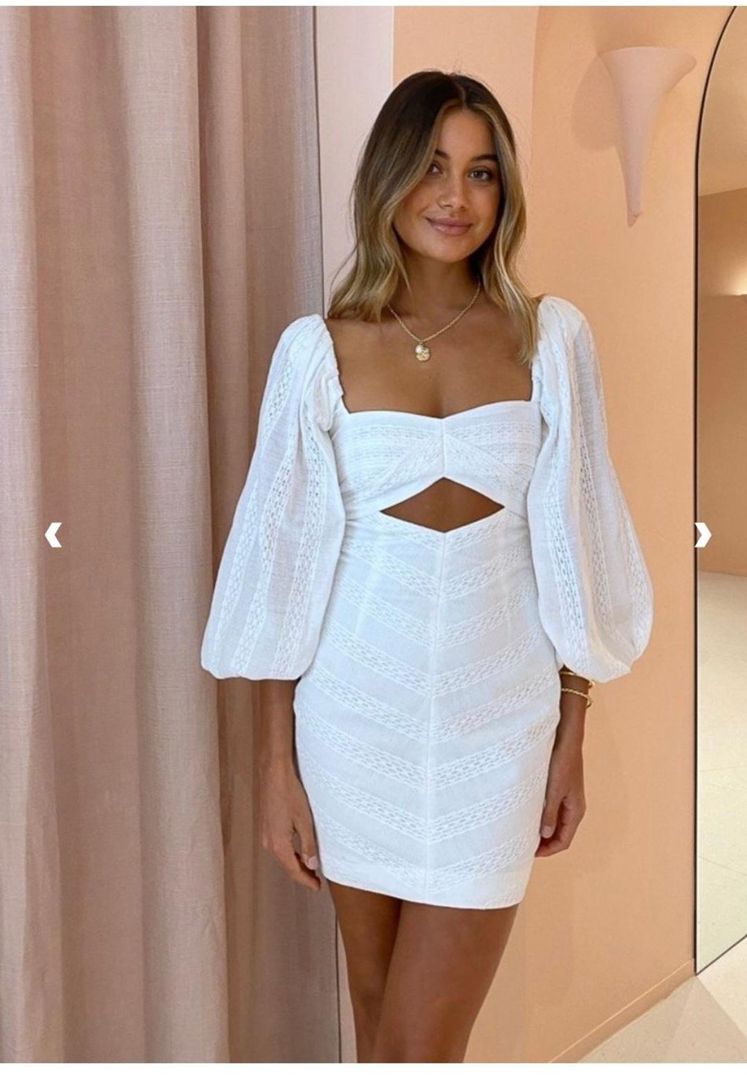 Bec & Bridge Romantique Mini Dress White Size 10 for rent on The Volte - main image