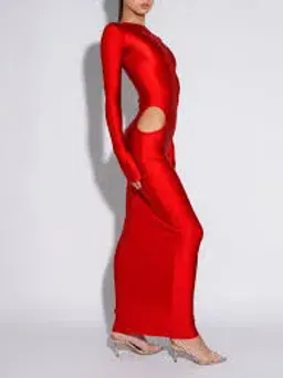 Effie Kats Meika Gown Cherry Red Size AU 10 for rent on The Volte - image 2