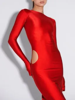 Effie Kats Meika Gown Cherry Red Size AU 10 for rent on The Volte - image 3