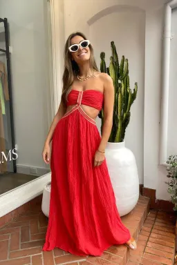 D'Artemide Chloe Dress Red Size 6-12 for rent on The Volte - image 1