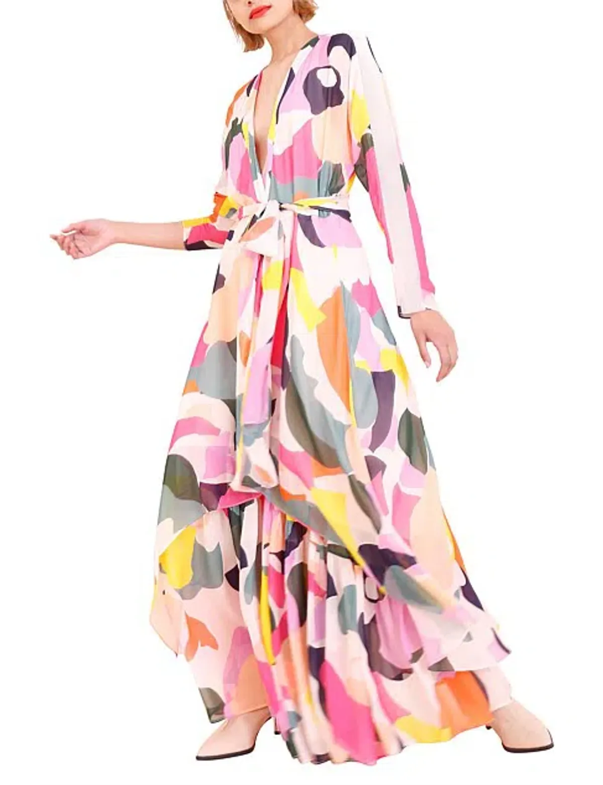 Ginger & Smart Colourful Dress Multi Size 10 - Image 1