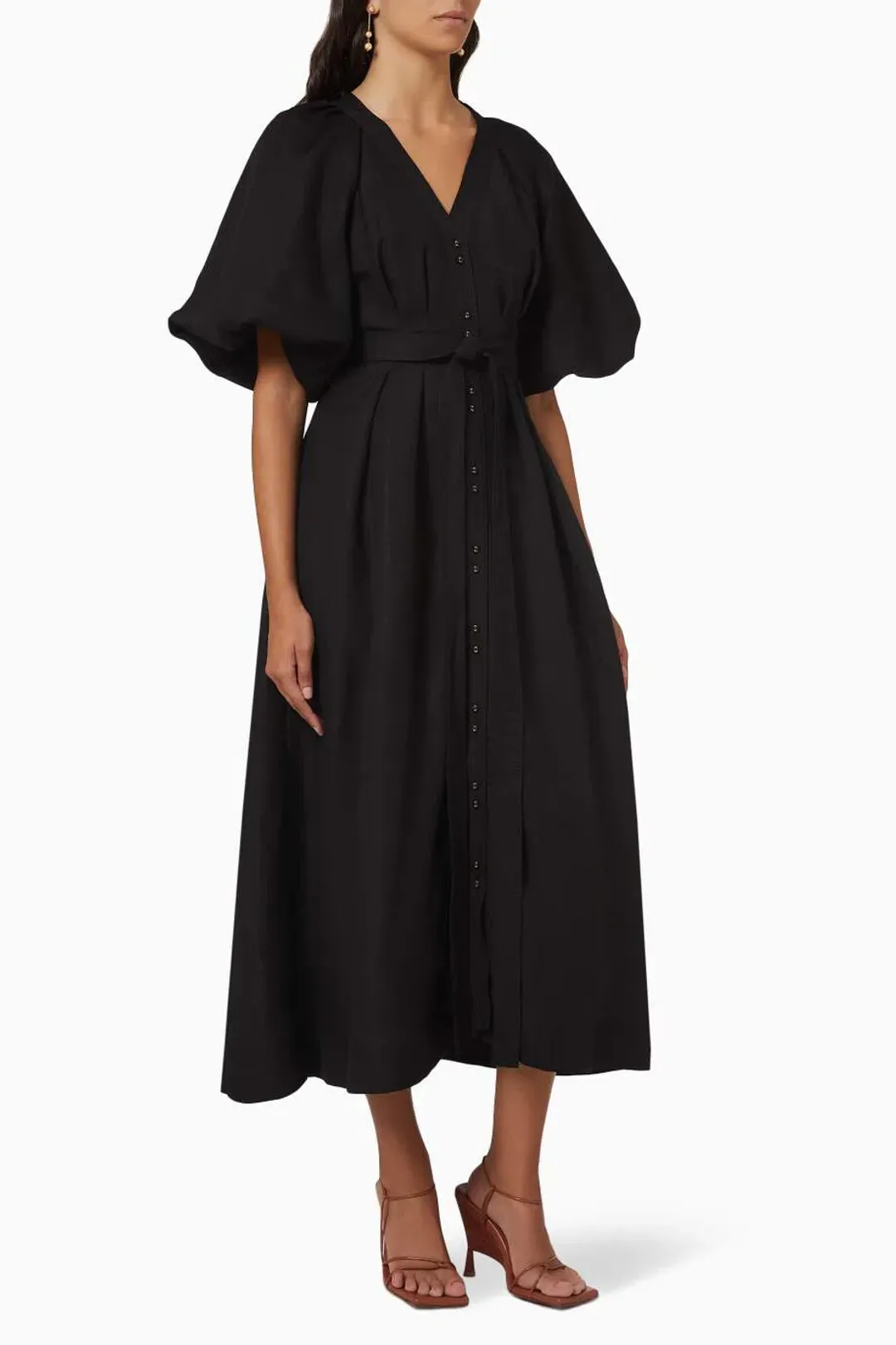 Aje Evermore Midi Dress Dress Black Size 14 for rent on The Volte - main image