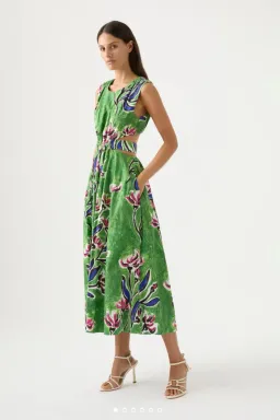 Aje Zorina Tie Midi Dress Floral Size 6 / XS for rent on The Volte - image 1