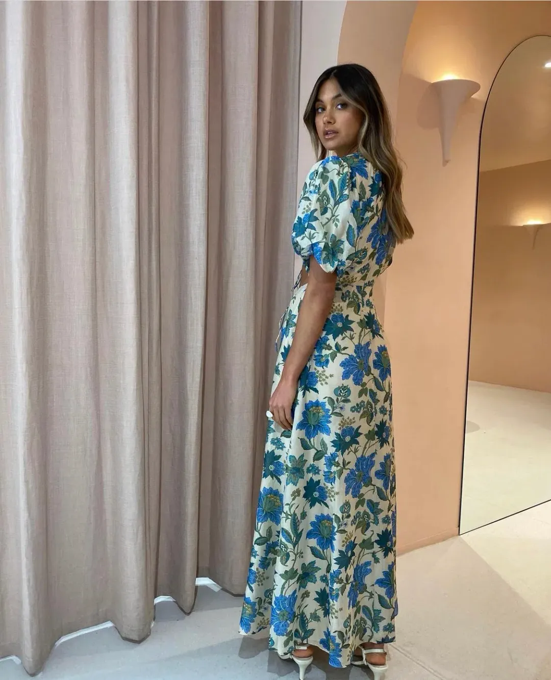 Sir the Label Celia Puff Sleeve Dress Floral Size 1 / Au 8 for rent on The Volte - main image