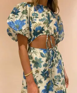 Sir the Label Celia Puff Sleeve Dress Floral Size 1 / Au 8 for rent on The Volte - image 4