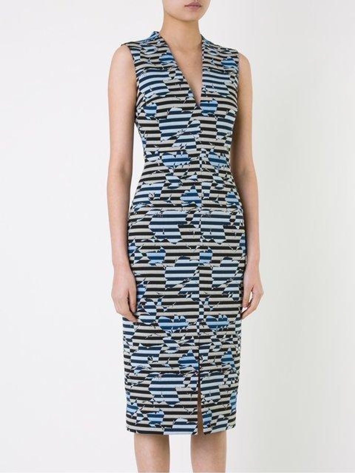 Scanlan Theodore striped floral weave dress - Image 1