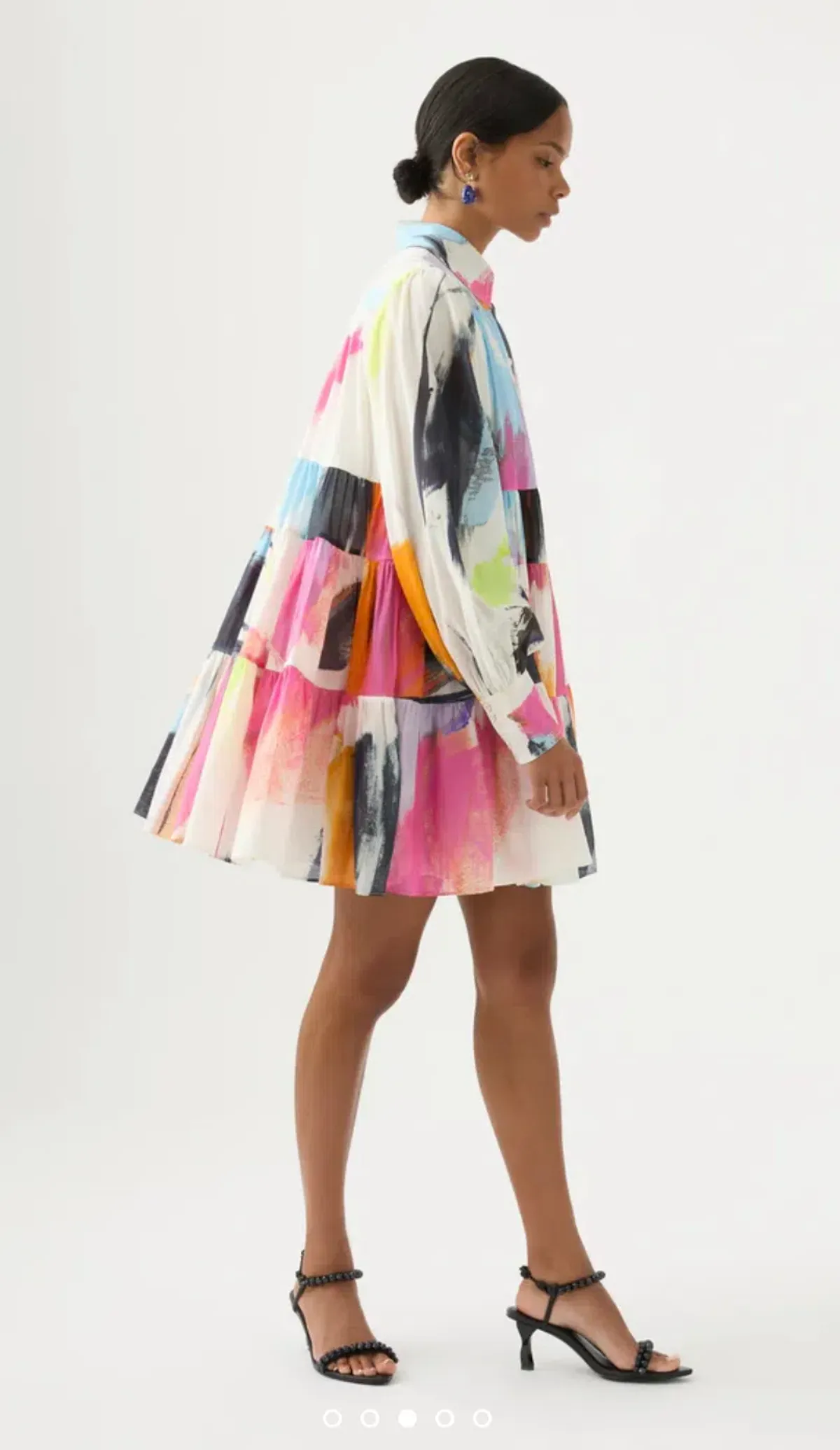 Aje Vie Multi Coloured Smock Mini Dress Multi Size 10 - Image 2