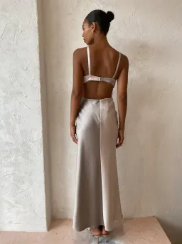 Bec & Bridge Felix V Maxi Dress Grey Size 6 for rent on The Volte - image 2