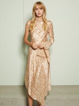Bec & Bridge Anaconda Long Sleeve Midi Dress Python Print Size 6 for rent on The Volte - image 1