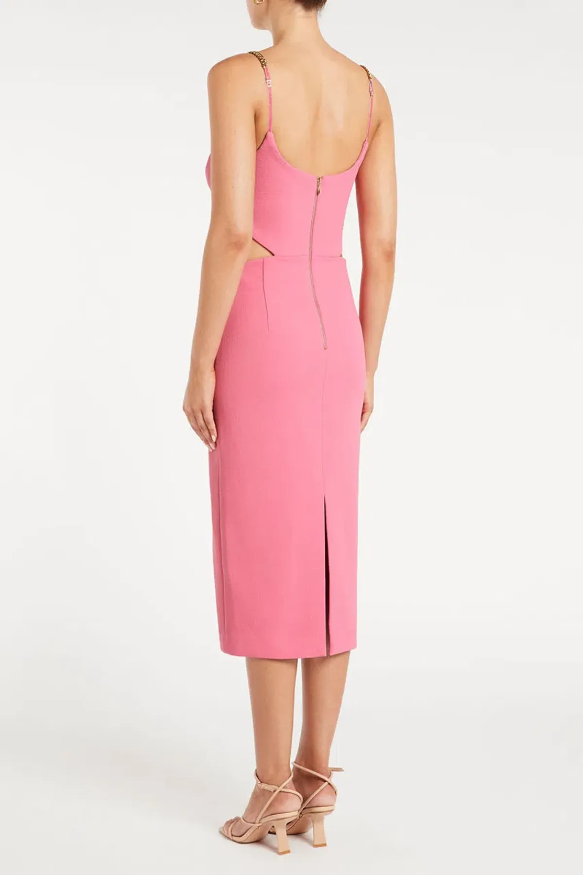 Rebecca Vallance Dulce Amore Midi Dress Pink Size 10 - Image 3
