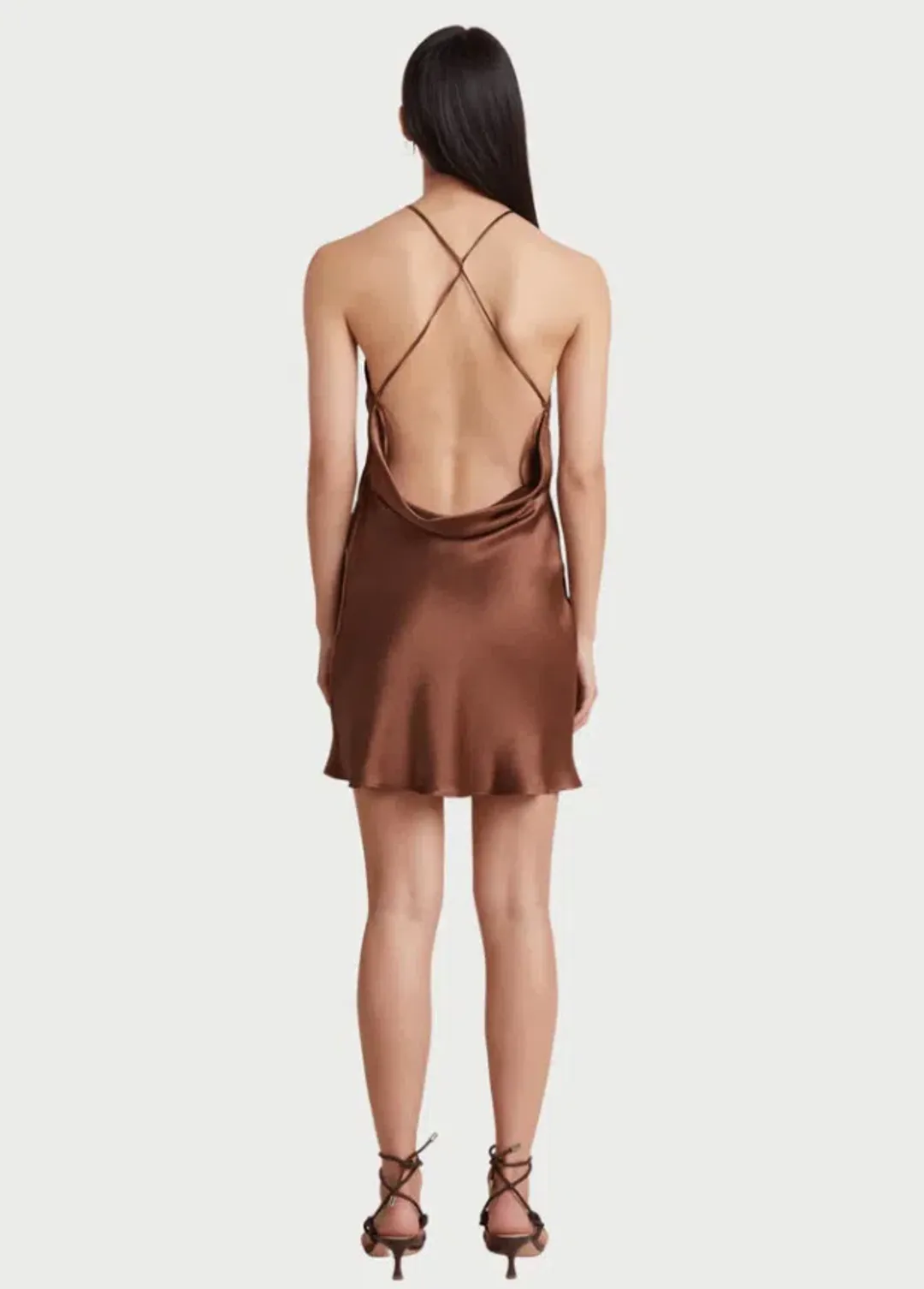 Bec & Bridge Annika Mini Dress Chocolate Size 8 for rent on The Volte - main image