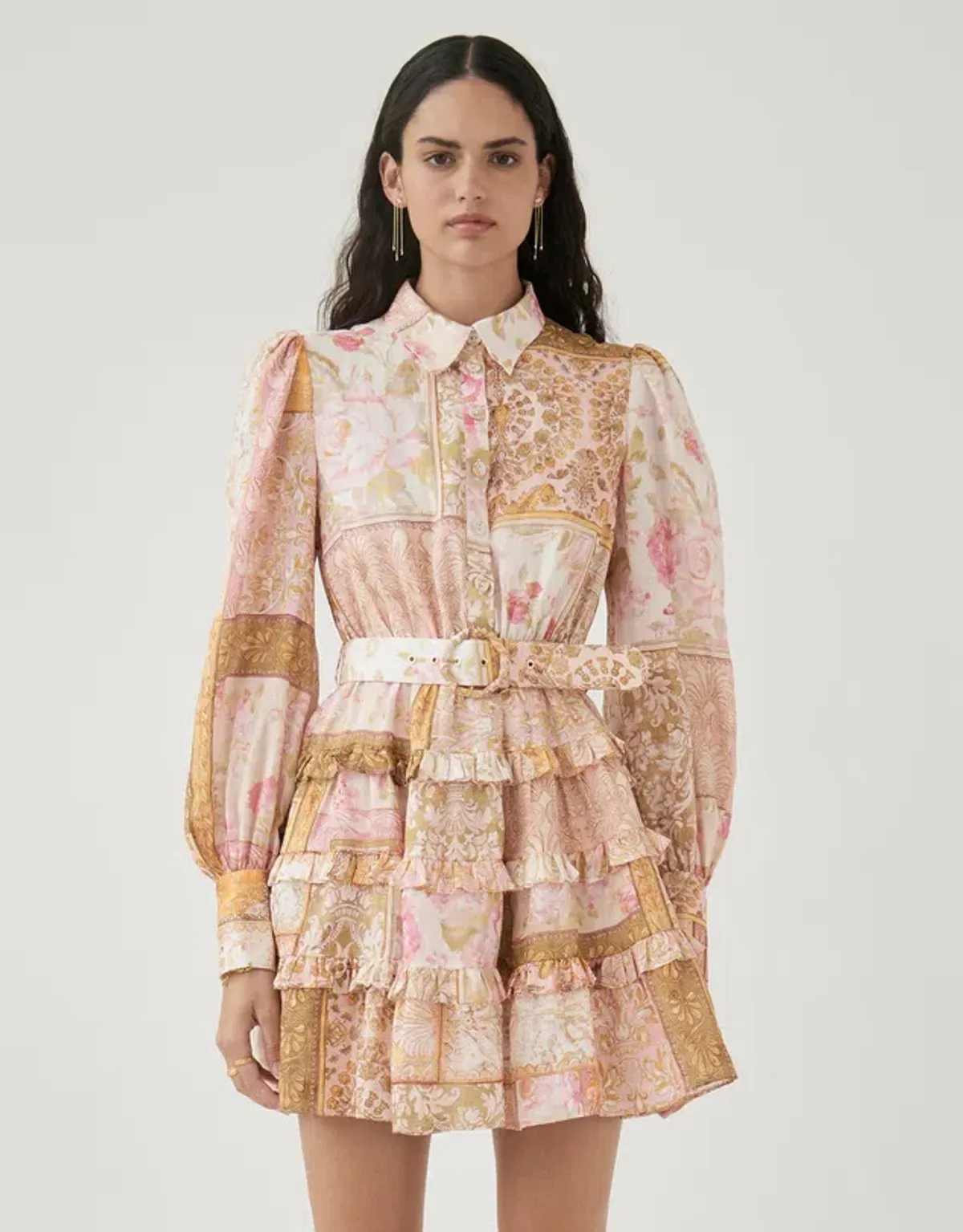 Kate Ford Larissa Layered Mini Dress Print Size S / Au 8 - Image 2