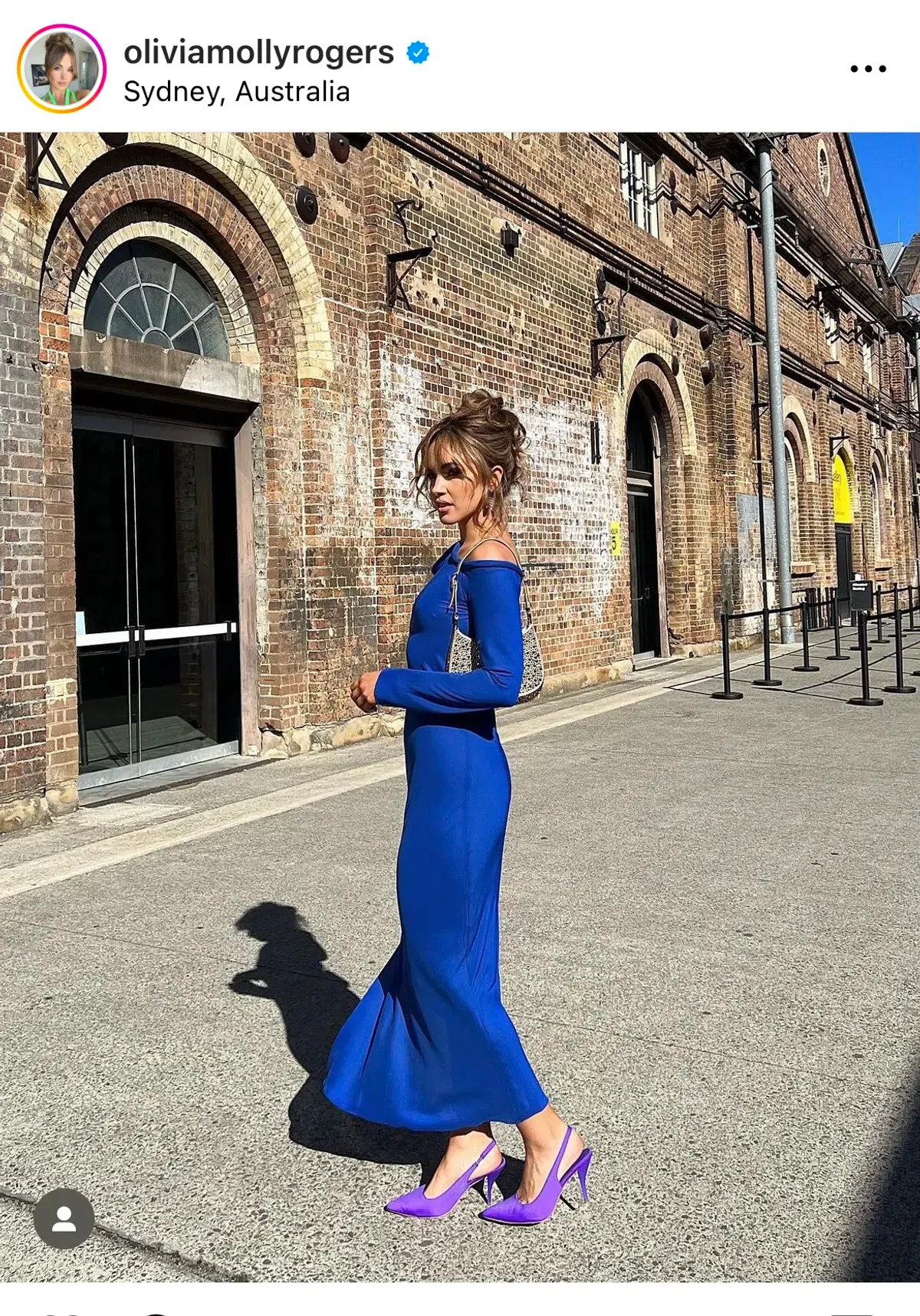 Bianca Spender Vivian Satin Dress Cobalt Size 2 / Au 10 - Image 9