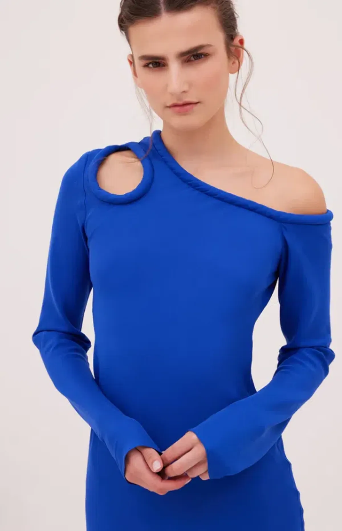 Bianca Spender Vivian Satin Dress Cobalt Size 2 / Au 10 - Image 2