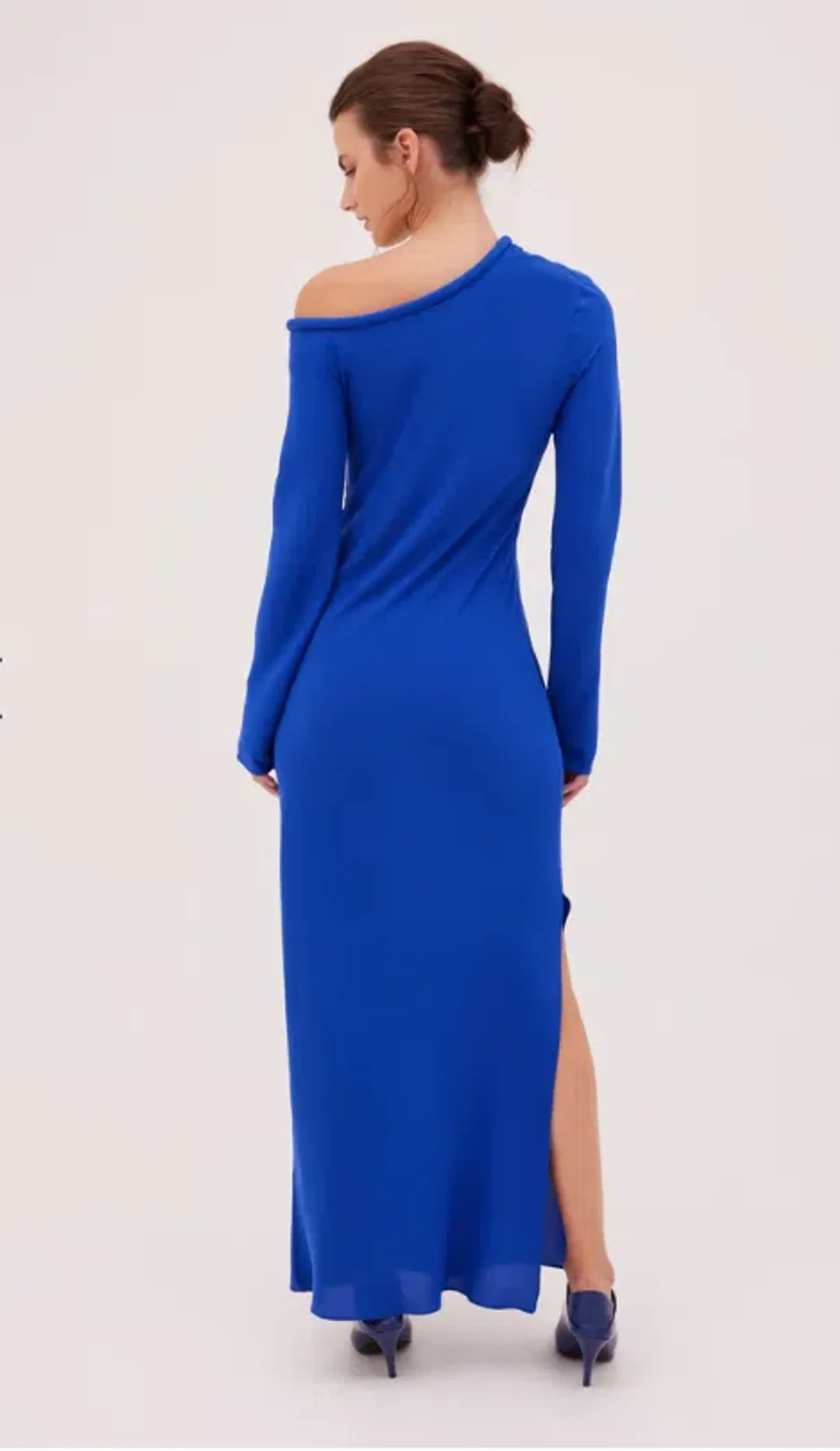 Bianca Spender Vivian Satin Dress Cobalt Size 2 / Au 10 for rent on The Volte - main image