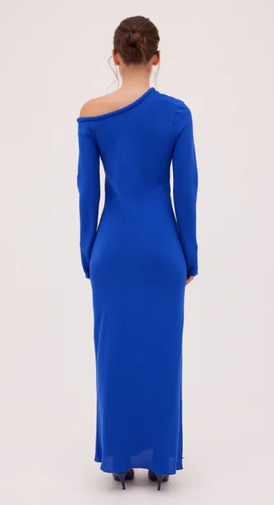 Bianca Spender Vivian Satin Dress Cobalt Size 2 / Au 10 for rent on The Volte - main image