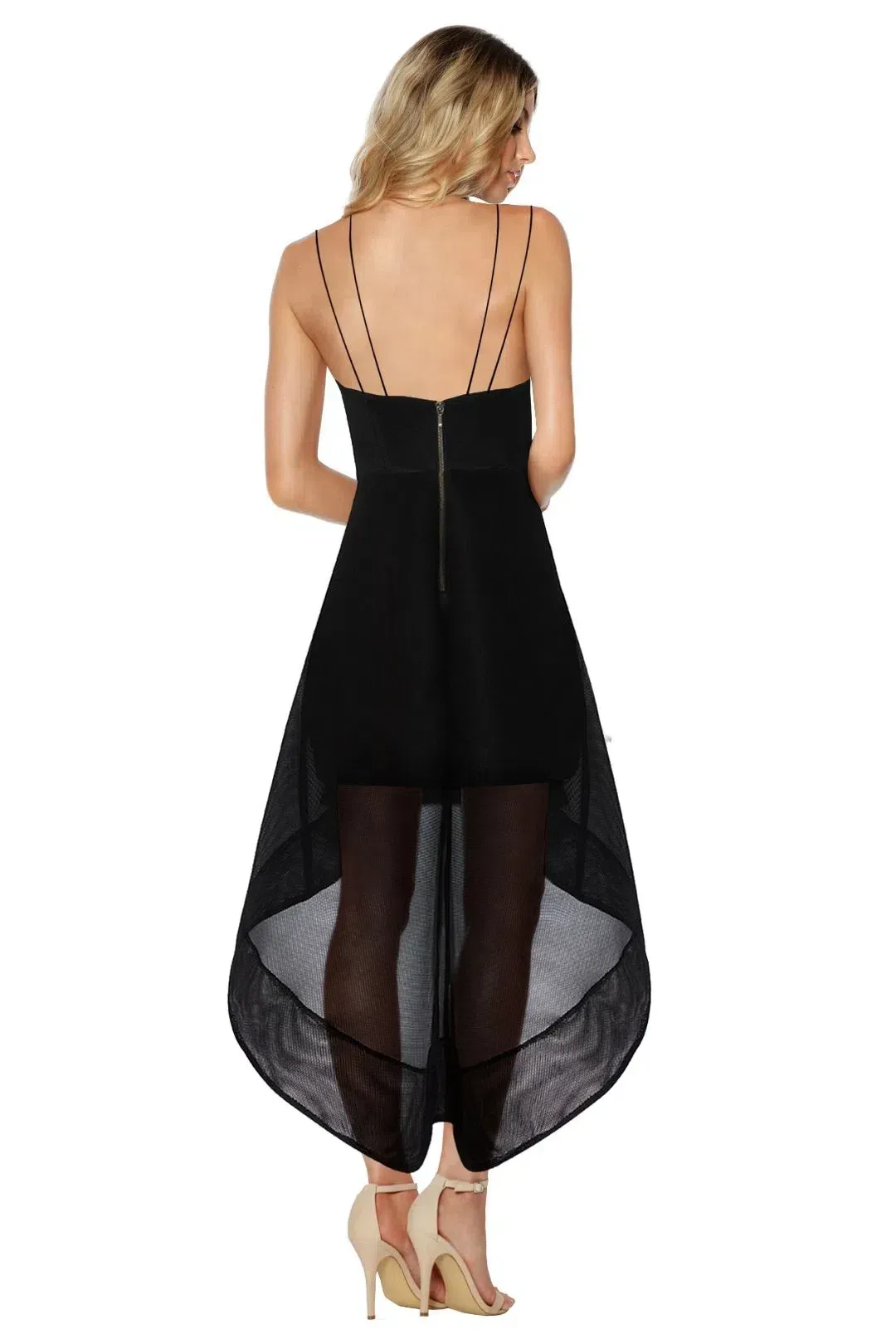 Sheike Frankie Hi Low Dress Black Size 8 for rent on The Volte - main image