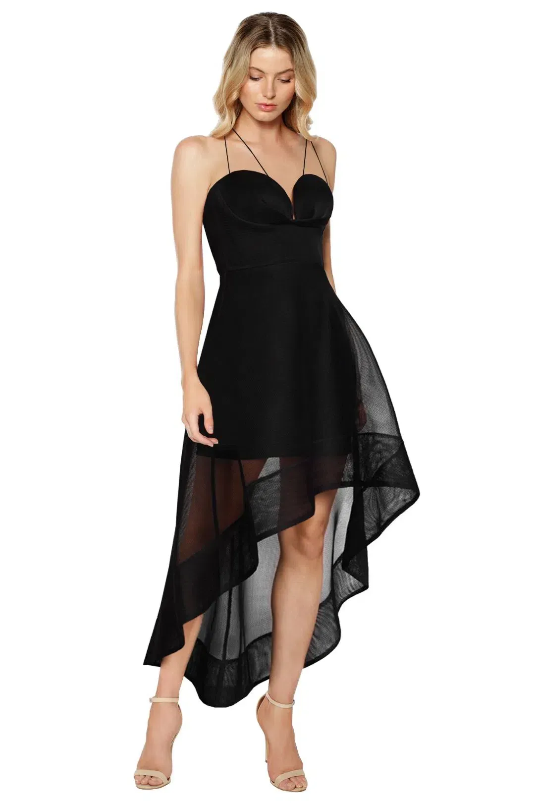 Sheike Frankie Hi Low Dress Black Size 8 for rent on The Volte - main image