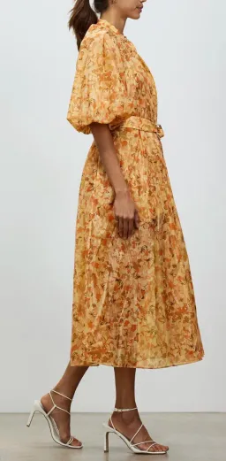 Acler Cranhurst Midi Dress Peach Parfait Size 16 for rent on The Volte - image 2