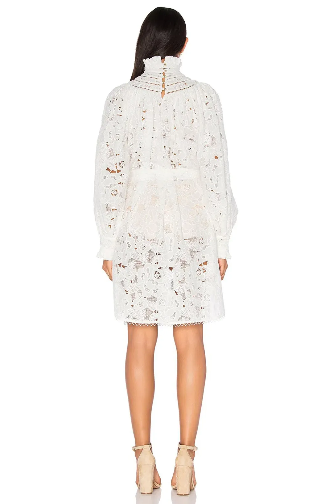 Zimmermann Master Chemisette Tunic Mini Dress Pearl Size 6 for rent on The Volte - main image