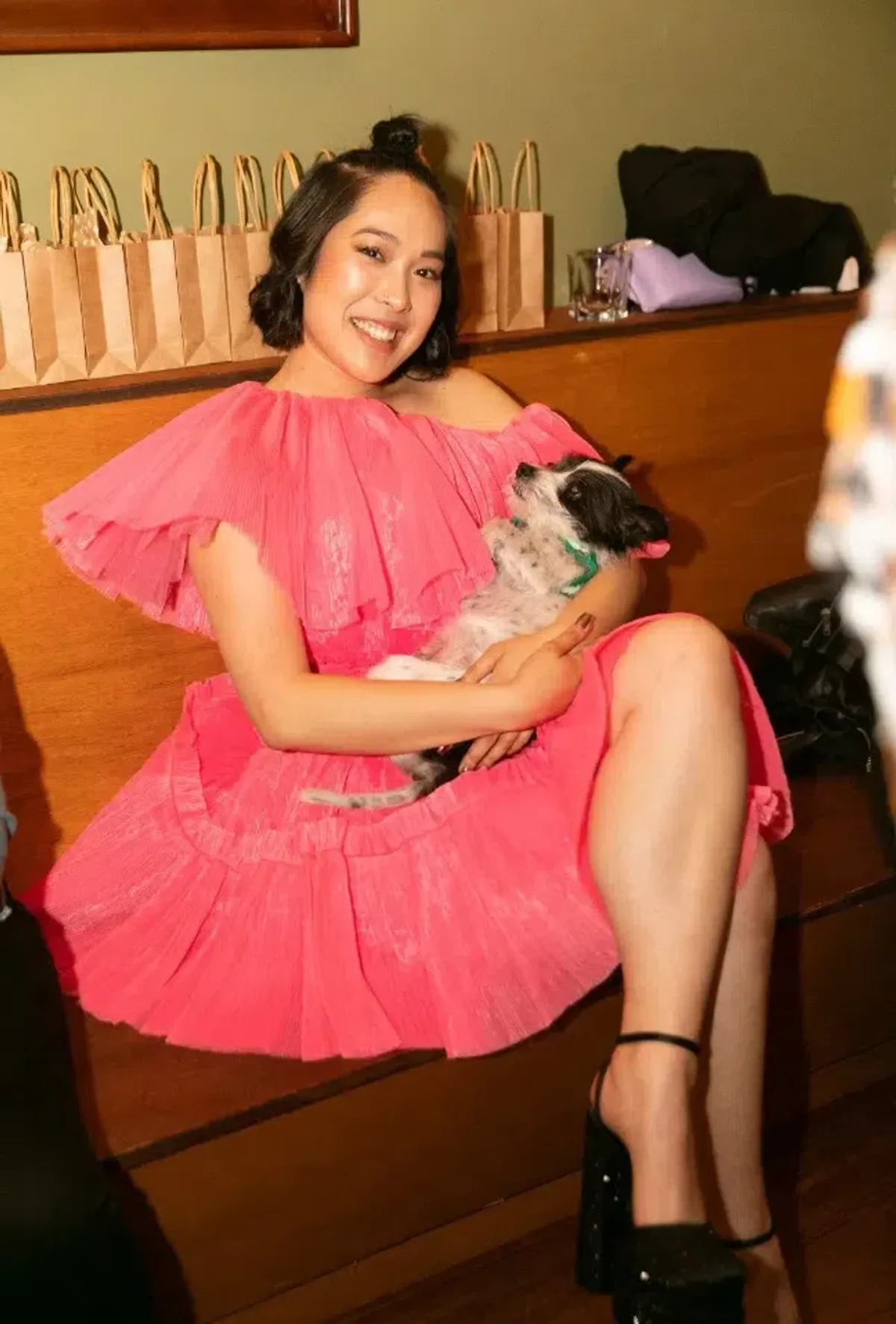 Sheike Carnival Mini Dress Pink Size AU 12 - Image 4