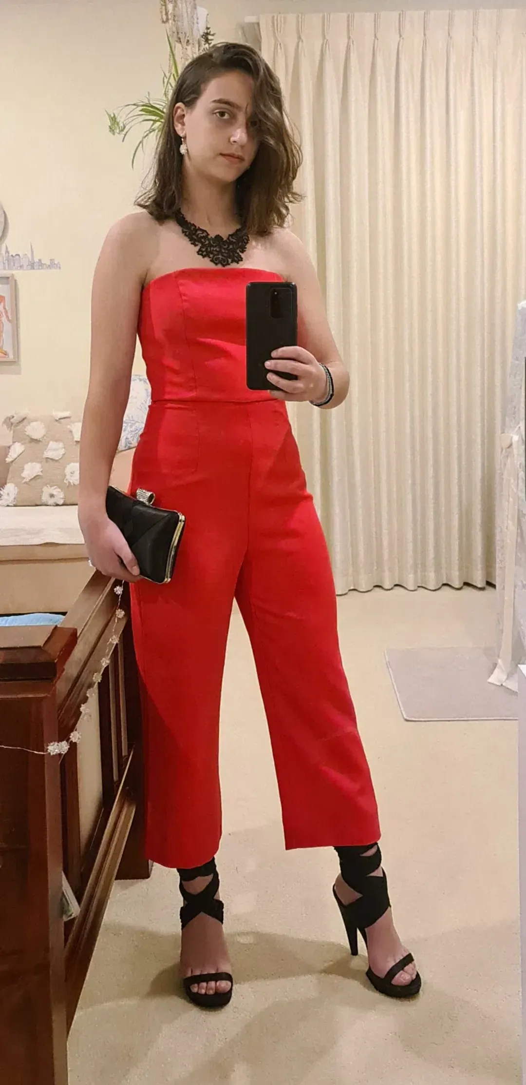 Kookai Oyster Jumpsuit Red for rent on The Volte - main image