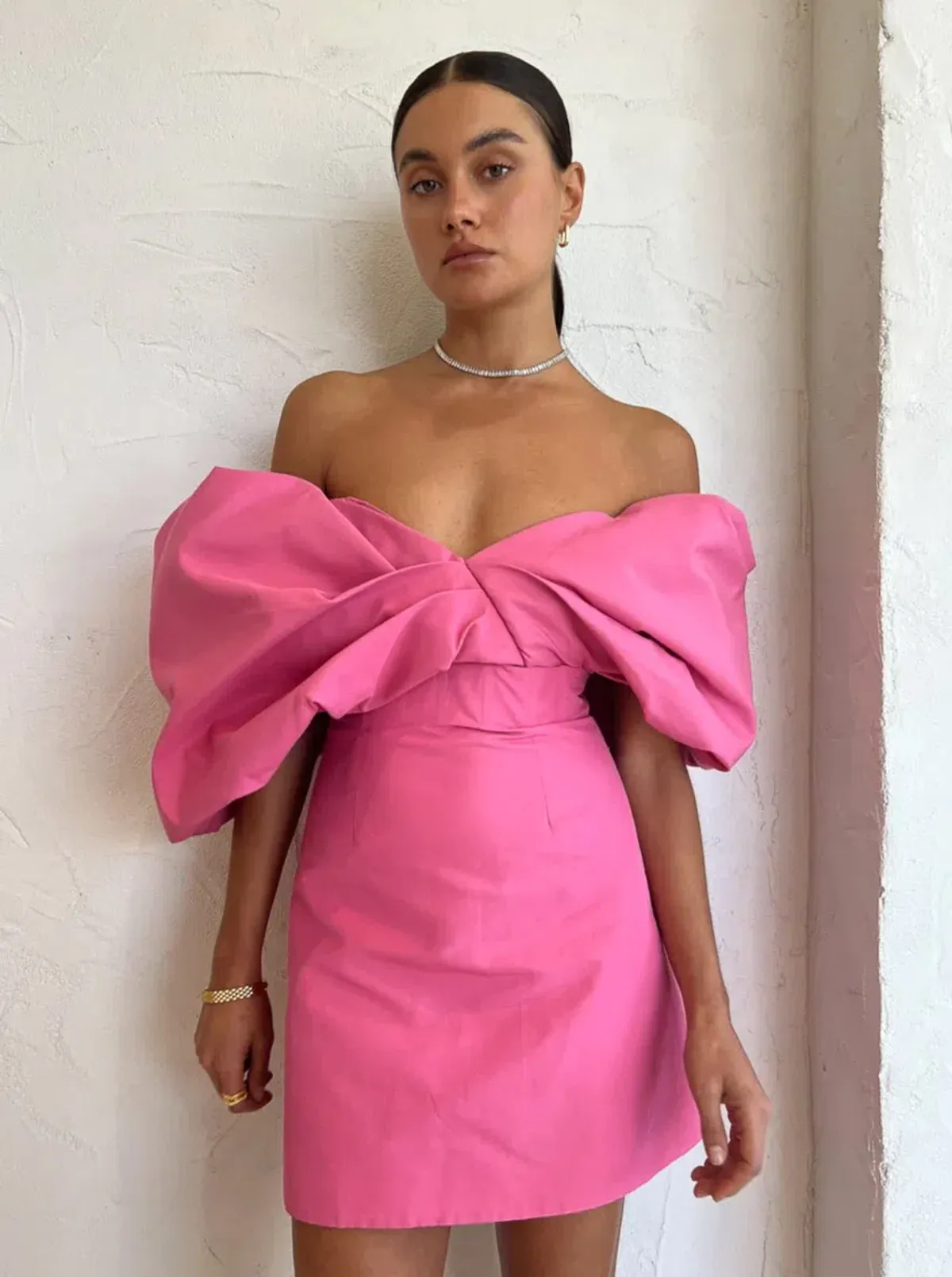 Rachel Gilbert Xavier Mini Dress Pink Size AU 10 - Image 2