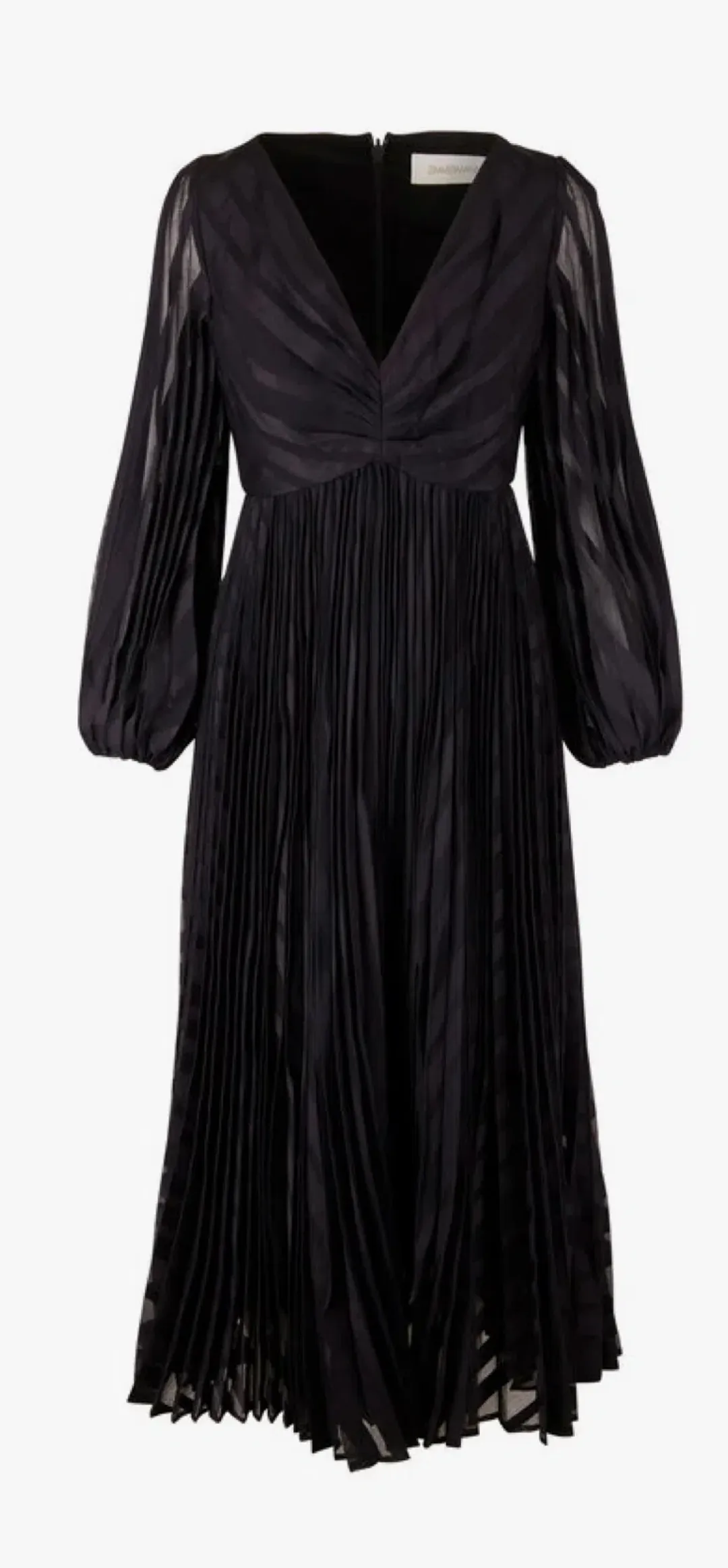 Zimmermann Burnout Sunray Midi Dress Black Size 4 / AU 16 for rent on The Volte - main image