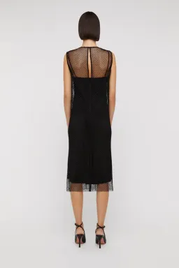 Scanlan Theodore Diamante Mesh Dress Black Size AU 6 for rent on The Volte - image 2