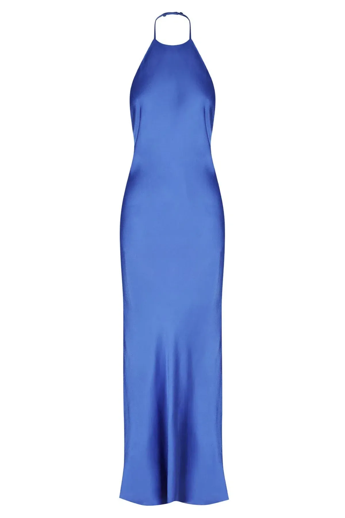Shona Joy Oliviera Low Back Halter Neck Midi Dress in Strong Blue Size S / AU 8 - Image 3