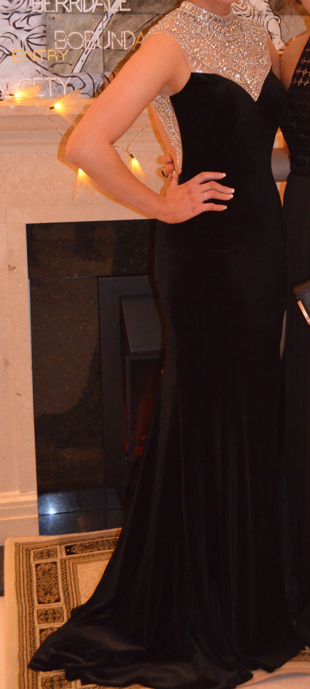 Madison James Black Velvet Gown for rent on The Volte - main image