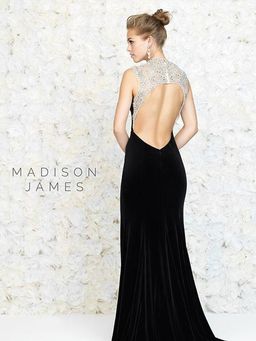 Madison James Black Velvet Gown for rent on The Volte - image 2