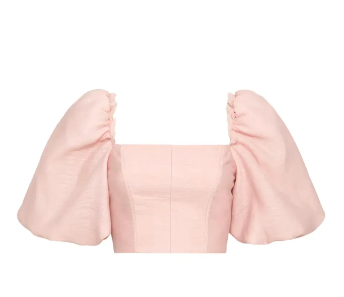 Aje Esme Puff Sleeve Cropped Top Pink Size 10 / M - Image 3