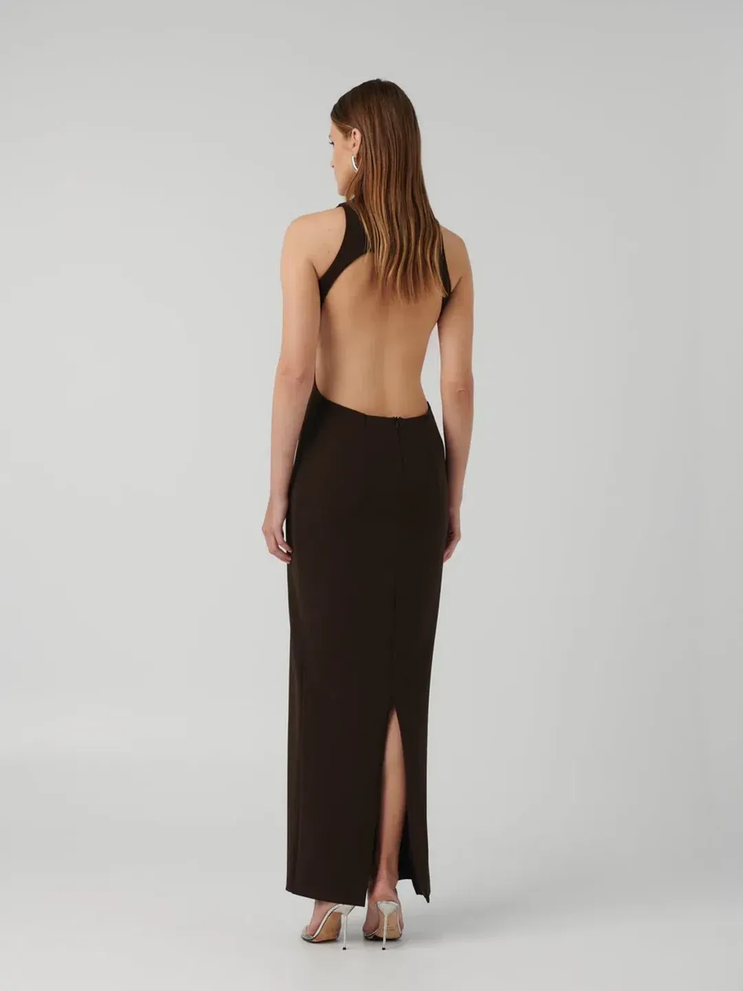 Effie Kats Ambre Gown - Coffee - Size M (10) for rent on The Volte - main image