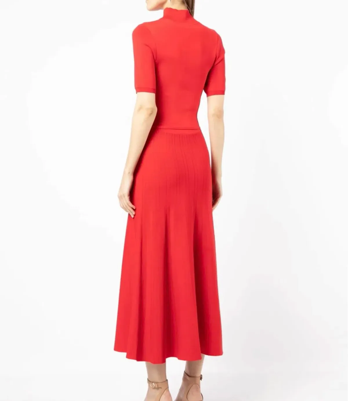 Rebecca Vallance Agnes Knit Dress Red Size 8 - Image 3