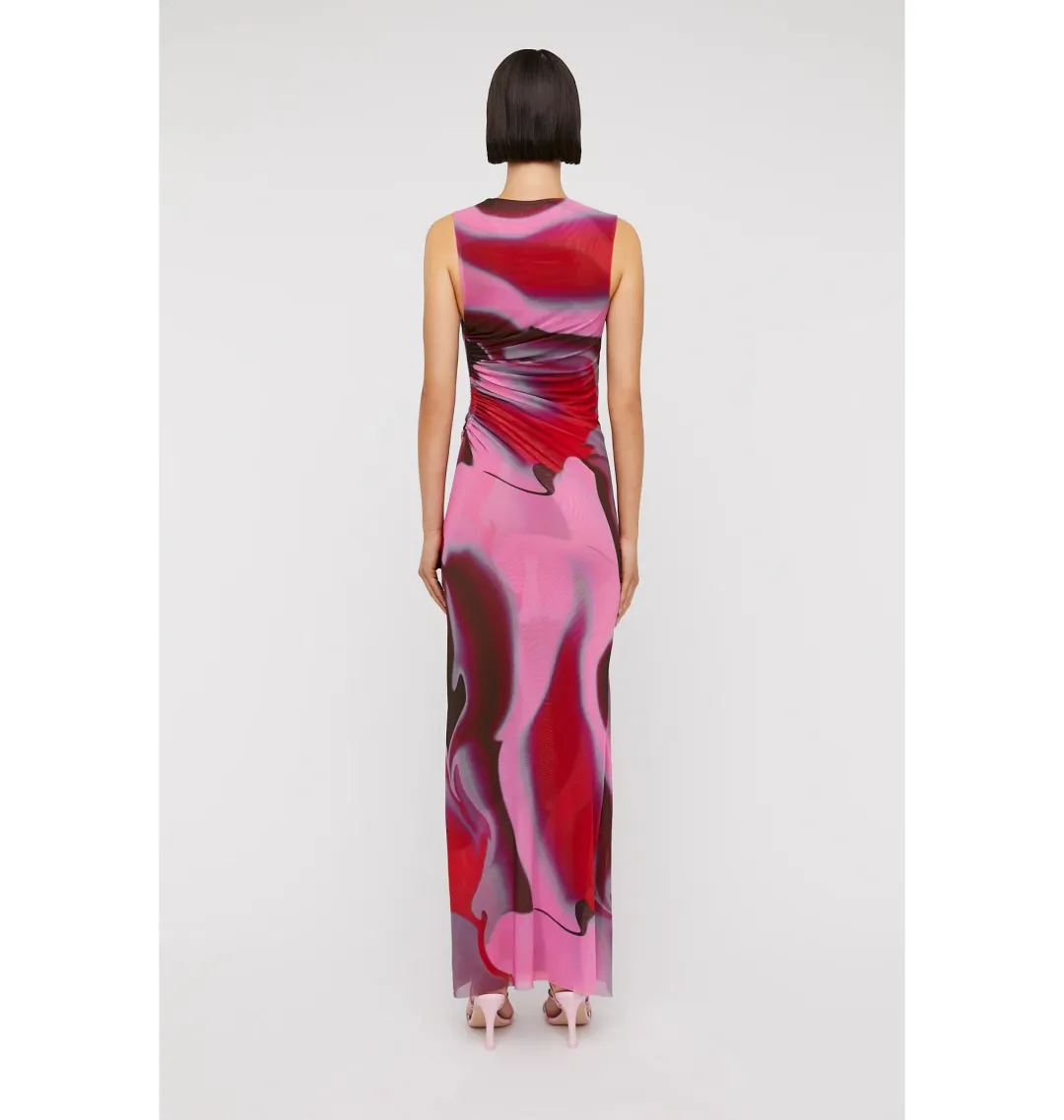 Scanlan Theodore Italian Watercolour Dress Raspberry Size AU 10 for rent on The Volte - main image