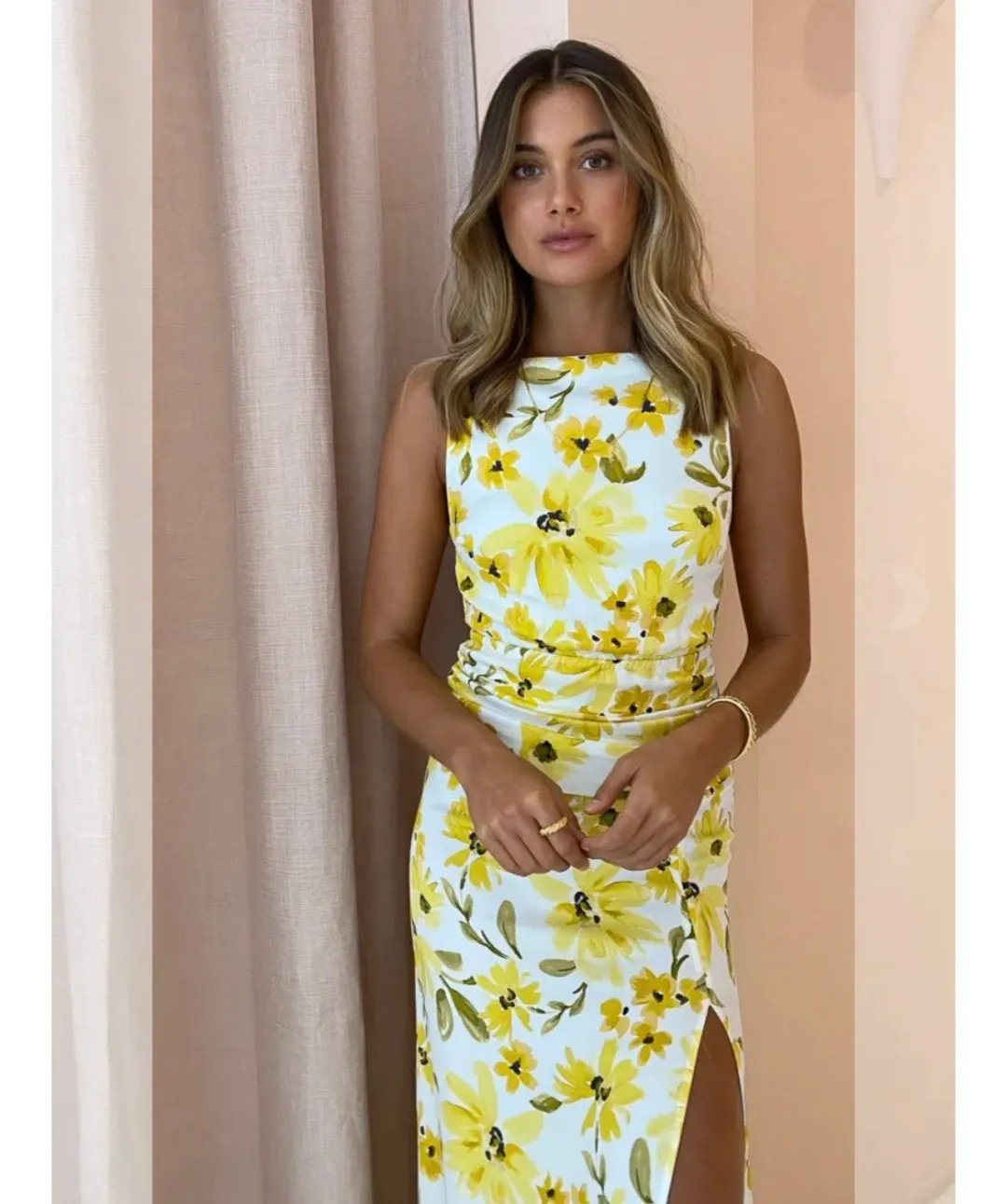 Bec & Bridge Daphne Dress Yellow Size AU 6 for rent on The Volte - main image