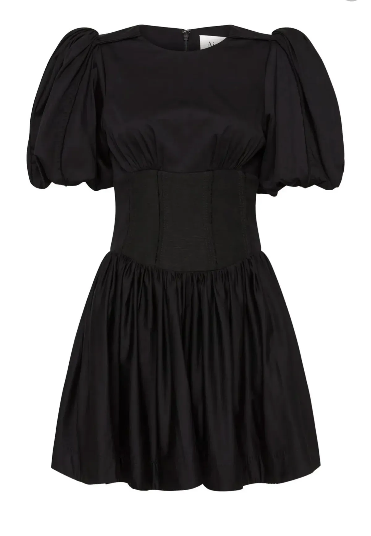 Aje Gianna Puff Sleeve Mini Dress Black Size 8 - Image 8