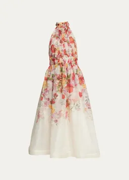 Zimmermann The Wonderland Halter Dress in Elka Poppy Ivory Print Size 1 /Au 10 for rent on The Volte - image 3
