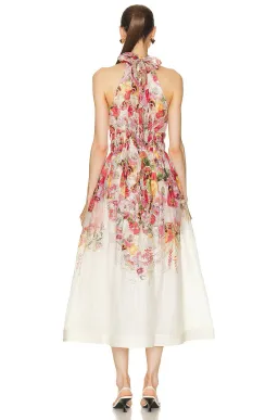 Zimmermann The Wonderland Halter Dress in Elka Poppy Ivory Print Size 1 /Au 10 for rent on The Volte - image 2