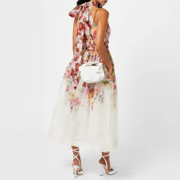 Zimmermann The Wonderland Halter Dress in Elka Poppy Ivory Print Size 1 /Au 10 for rent on The Volte - image 5
