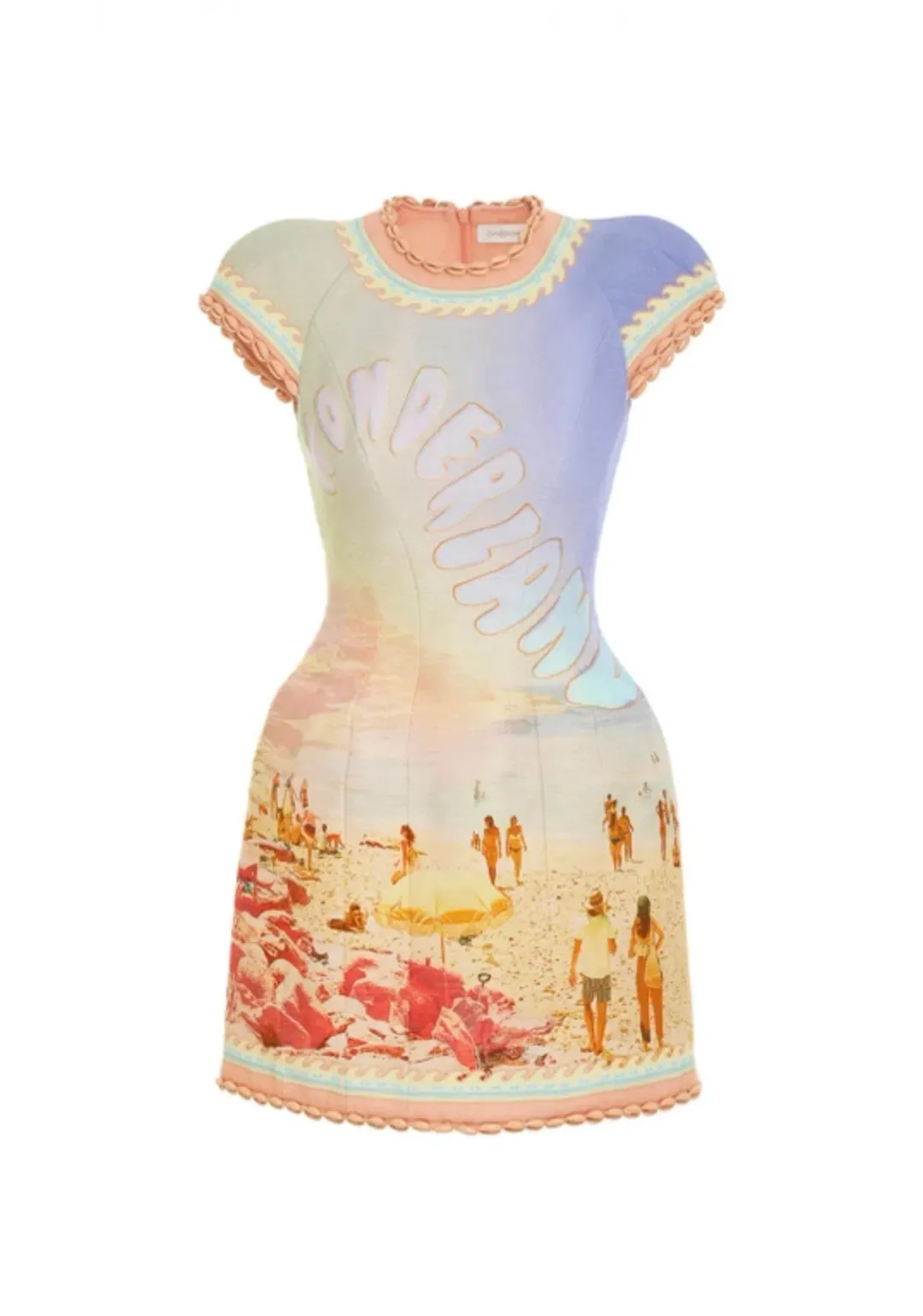 Zimmermann The Coaster Structured Mini Dress in Poster Print Size 2 / AU 12 for rent on The Volte - main image