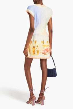 Zimmermann The Coaster Structured Mini Dress in Poster Print Size 2 / AU 12 for rent on The Volte - image 2